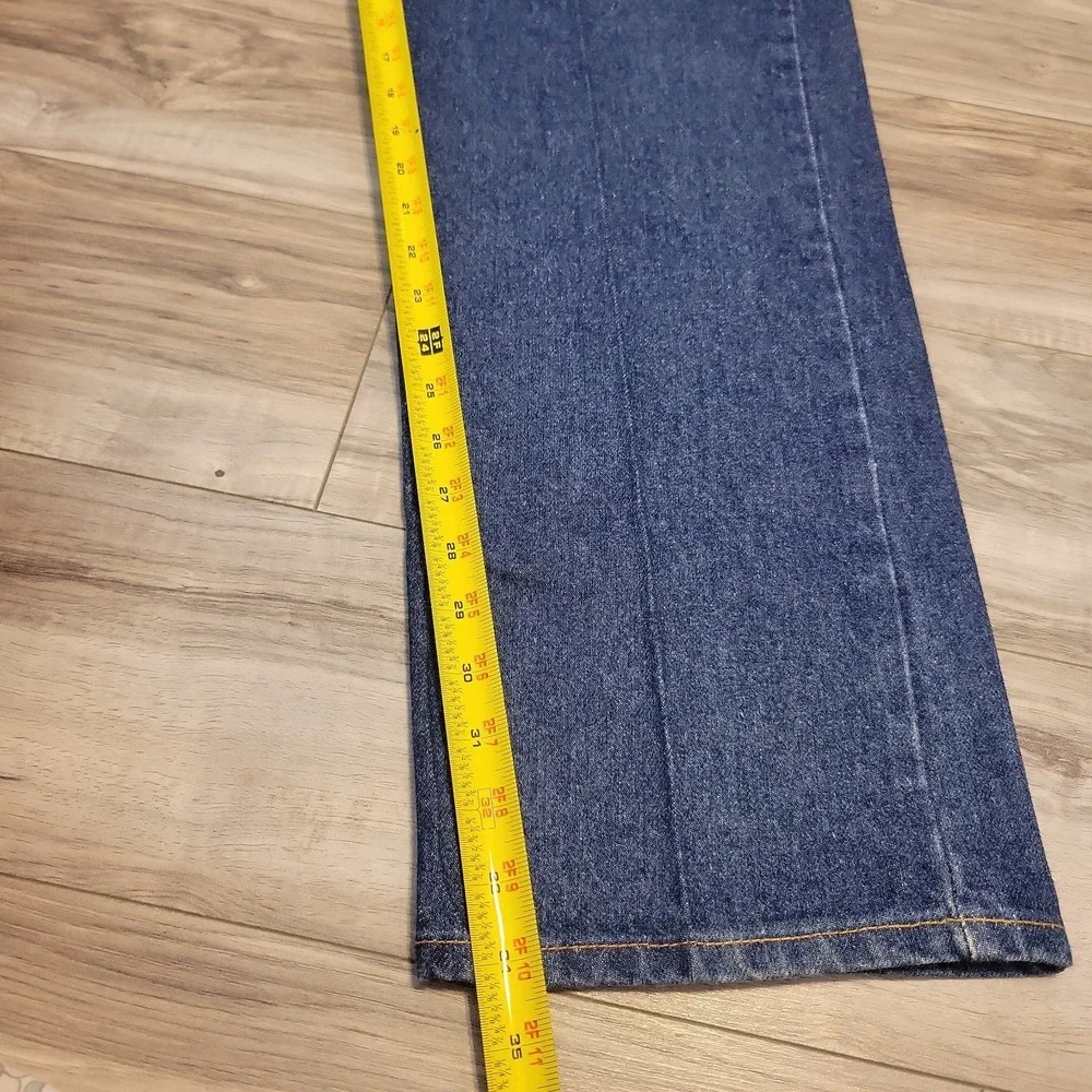 Vintage 90s Levis 505 Jeans Mens 42x324 Fit 40x34 Blue Orange Tab USA Dark Wash